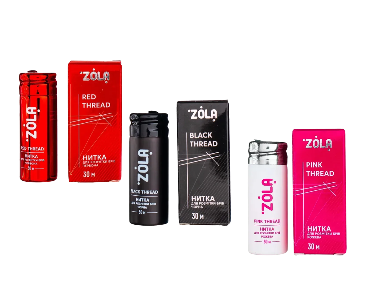 Zola Vorgefärbter Faden (weiß, Pink und Rot) 30m.